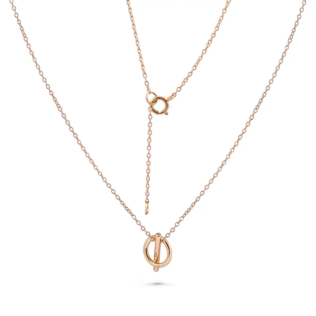 Modern Minimalist Rose Gold Necklace