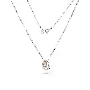 Interlocking Circles Pendant Necklace - Rose Gold