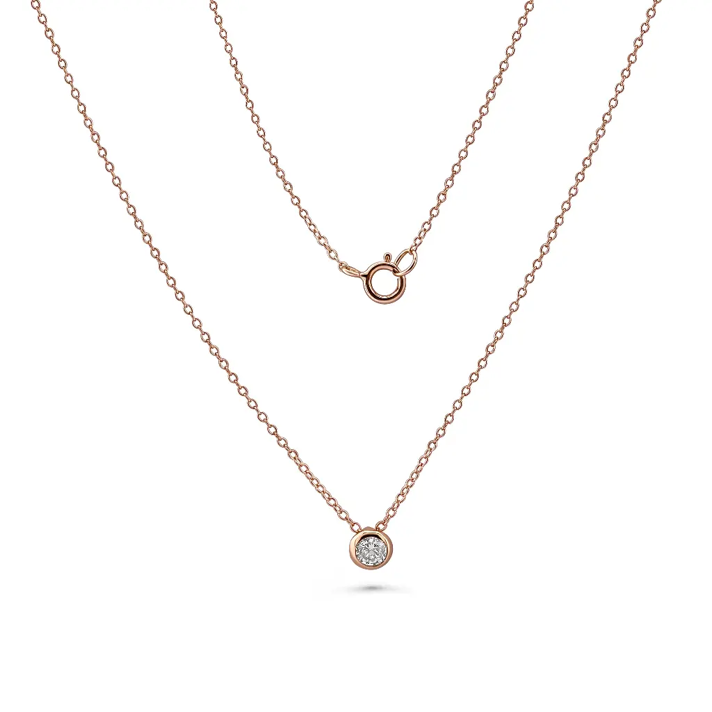 Modern Minimalist Rose Gold Necklace