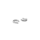 Diamond Studded White Gold Hoop Earrings