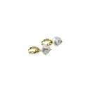 Elegant Pearl and Gold Hoop Earrings