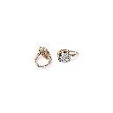 Sparkling Rose Gold Cubic Zirconia Stud Earrings