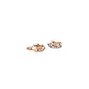 Diamond Studded Rose Gold Hoop Earrings