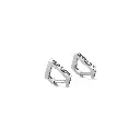 Sparkling Cubic Zirconia Trianngle Stud Earrings