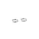 Sterling Silver Hoop Earrings with Detachable Crystal Charms