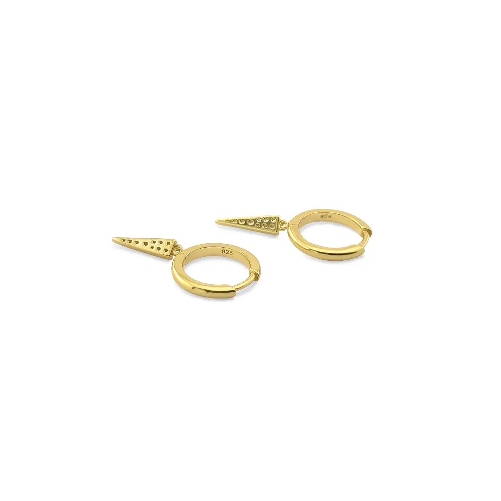 Hoop Earrings with Sparkling CZ Diamonds