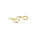 Hoop Earrings with Sparkling CZ Diamonds