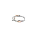 Elegant Two-Tone Diamond Ring with Twisted Band Design