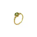 Gold Ring with Green Gemstone