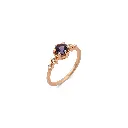 Gold Ring with Amethyst Gemstone