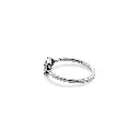 Sterling Silver Evil Eye Midi Ring with CZ Halo