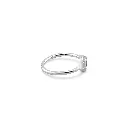 Sterling Silver Evil Eye Midi Ring with CZ Halo