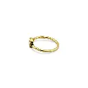 Gold Plated Sterling Silver Evil Eye Midi Ring with CZ Halo