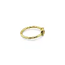 Gold Plated Sterling Silver Evil Eye Midi Ring with CZ Halo