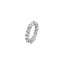 Sparkling Cubic Zirconia Eternity Band in Rhodium Plated Sterling Silver