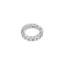 Sparkling Cubic Zirconia Eternity Band in Rhodium Plated Sterling Silver