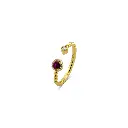 Alluring Rose Gold Ring with Pink Stone - Delicate and Feminine