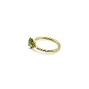 Gold Plated Gemstone Ring - Peridot, Emerald, Topaz & Cubic Zirconia