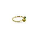 Gold Plated Gemstone Ring - Peridot, Emerald, Topaz & Cubic Zirconia