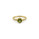 Gold Ring with Green Gemstone