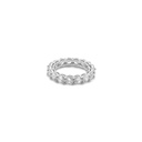 Sparkling Cubic Zirconia Eternity Band in Rhodium Plated Sterling Silver