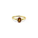 14K Yellow Gold Finish Ring Citrine Gemstone