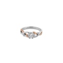 Elegant Two-Tone Diamond Ring with Twisted Band Design