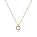 Modern Minimalist Hollow Circle Pendant Necklace
