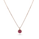 Elegant Necklace with Red CZ Accents