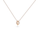 Modern Minimalist Sterling Silver Rose Gold Necklace