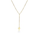 Elegant Gold Cross Pendant Necklace