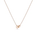 Interlocking Circles Pendant Necklace - Rose Gold