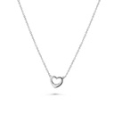 Sparkling Silver Heart Pendant Necklace