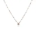 Center Diamond Necklace - Rose Gold Finish