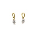 Elegant Pearl and Gold Hoop Earrings