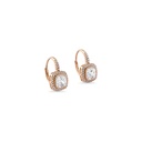 Sparkling Rose Gold Cubic Zirconia Stud Earrings