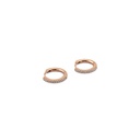 Rose Gold Hoop Earrings with Pave Diamonds