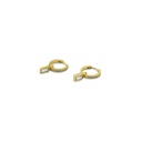 Sparkling Squares Gold Hoop Earrings