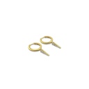 Hoop Earrings with Sparkling CZ Diamonds