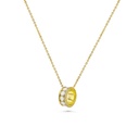 Gold & White Pearl Shell Ring Pendant Necklace | S925 Silver