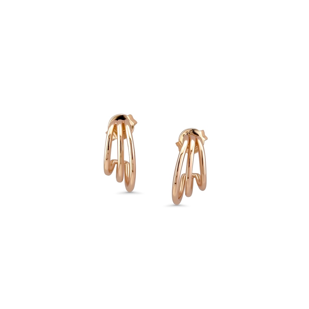 Rose Gold Swirl Hoop Earrings