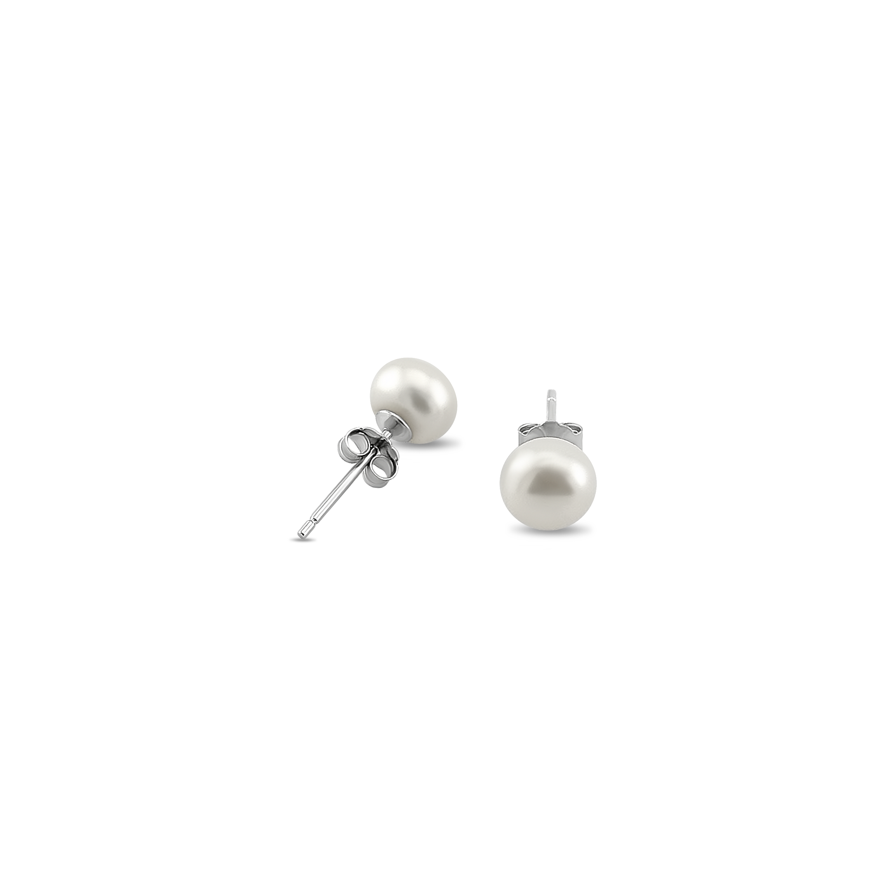 Classic White Pearl Stud Earrings: Timeless Elegance