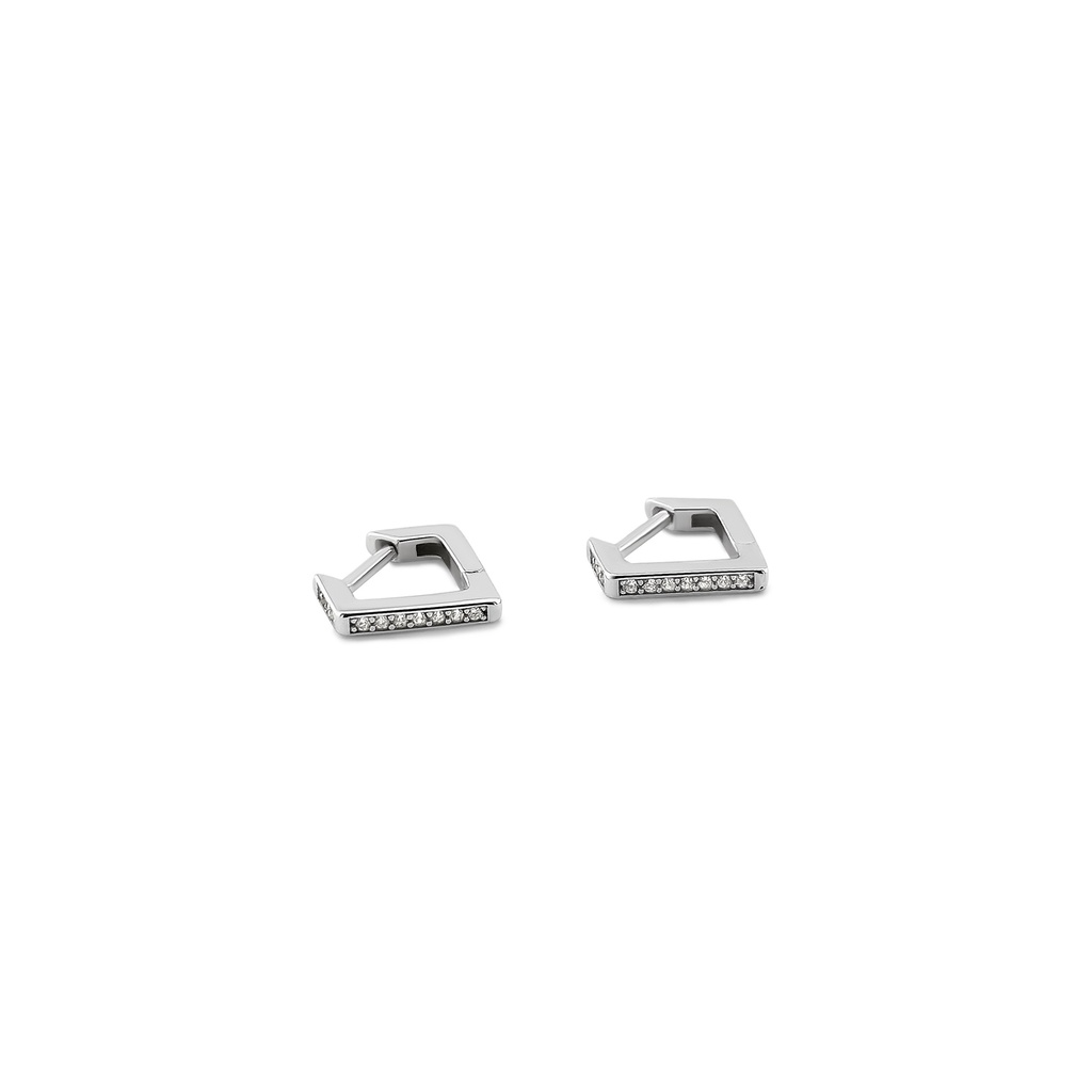 Sparkling Cubic Zirconia Trianngle Stud Earrings
