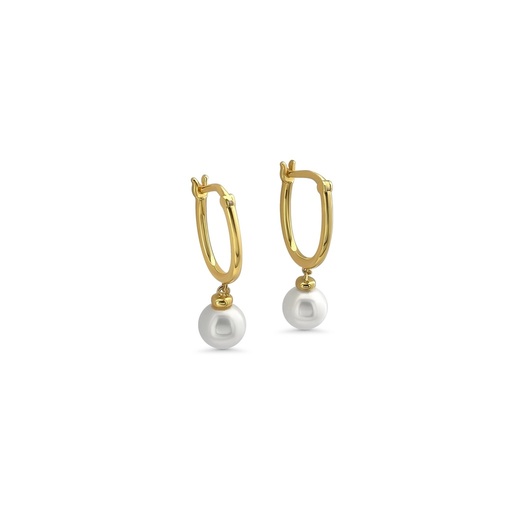 Gold Freshwater Pearl Earring - S925