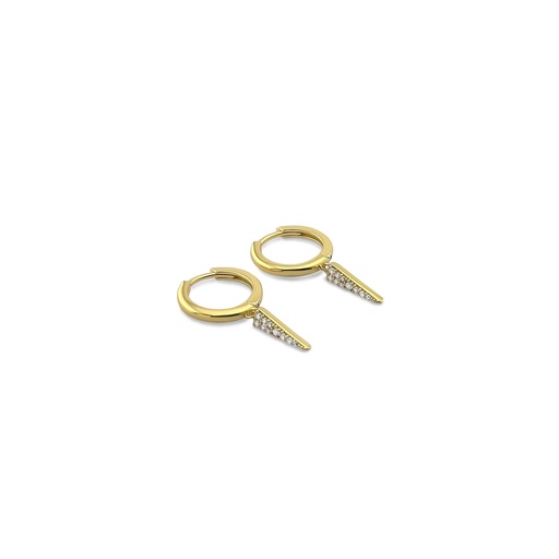 Hoop Earrings with Sparkling CZ Diamonds