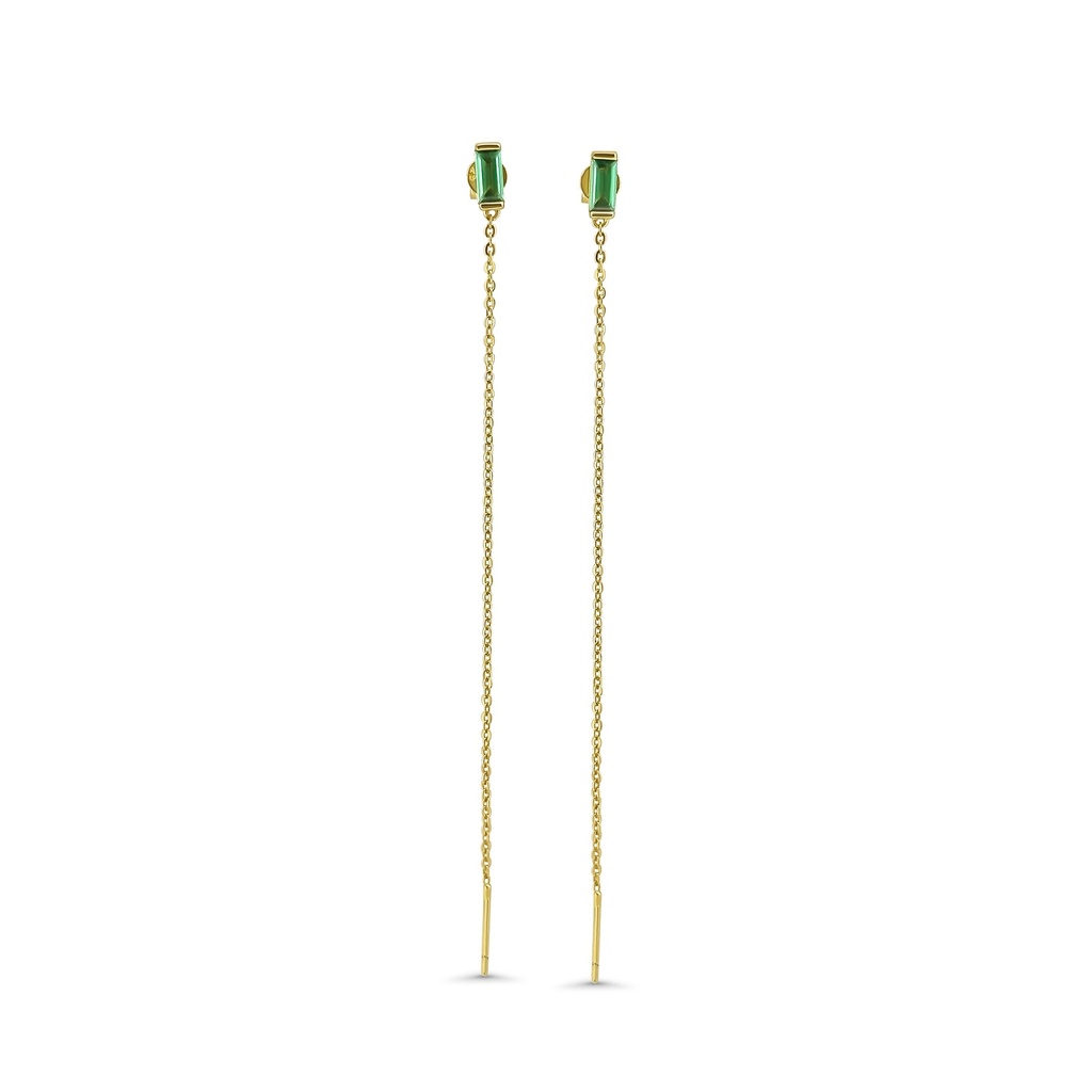 Dazzling Emerald Green Chandelier Earrings