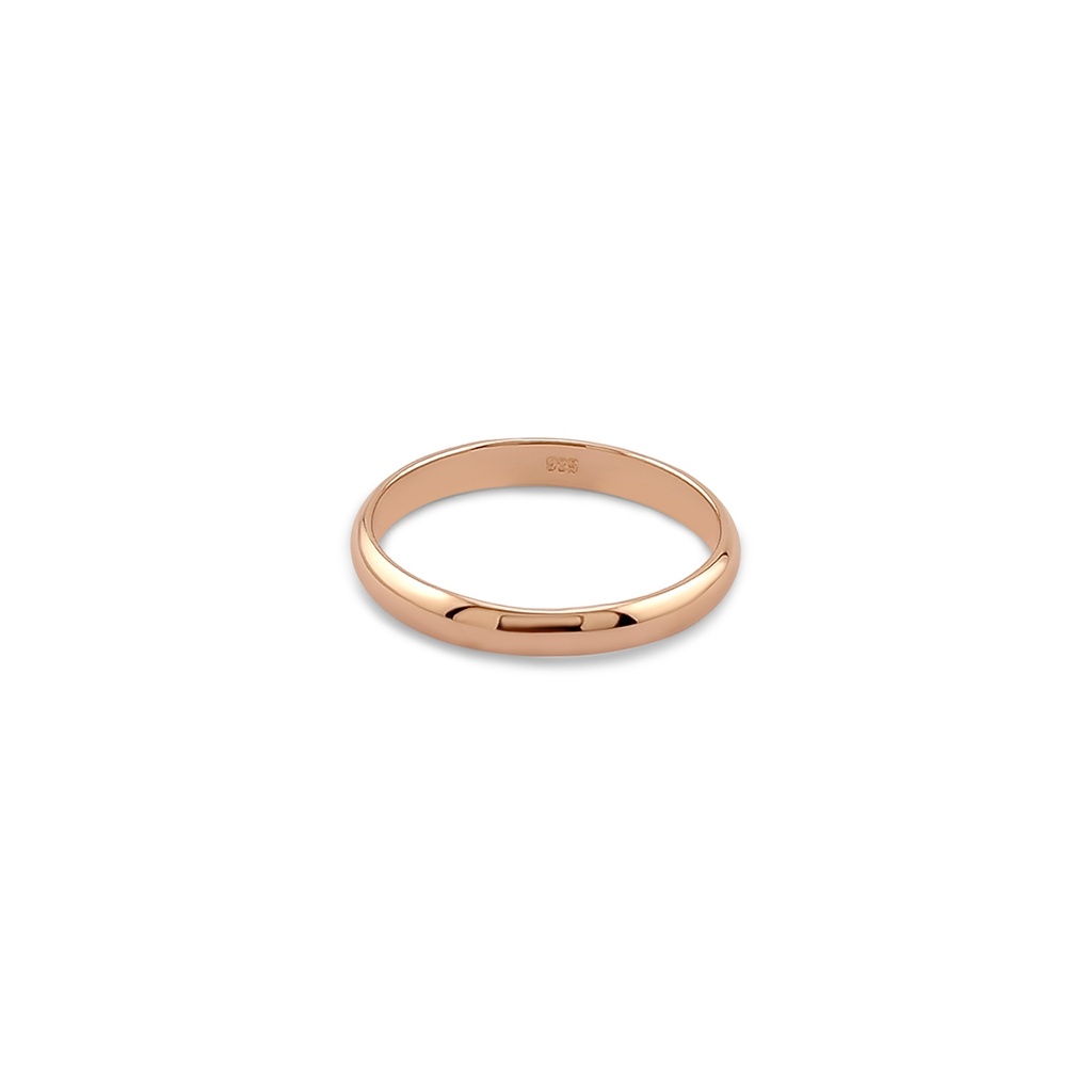 Rose Gold Plated Sterling Silver Ring - Classic and Elegant