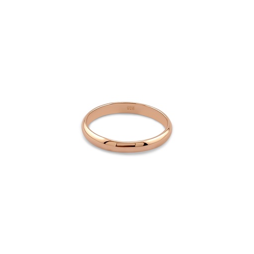 Rose Gold Plated Sterling Silver Ring - Classic and Elegant