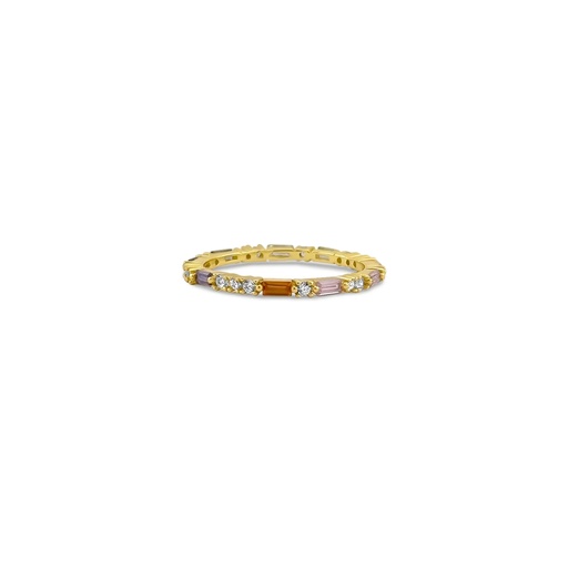 Delicate Gold Band with Gemstone Accents