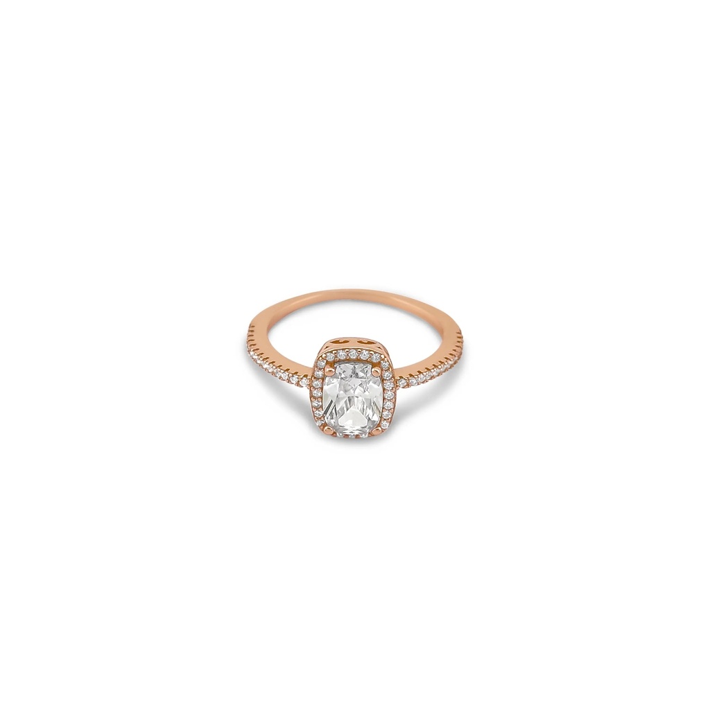Pandora Square Sparkle Halo Ring: Romantic and Eye-Catching
